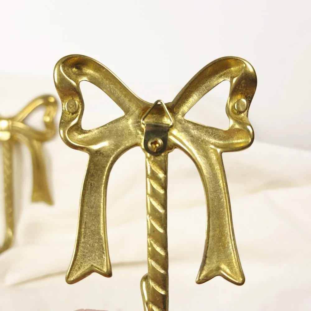 Set of 2 Vintage Brass Bow Wall Hooks House Of Lloyd Cottage, 4.5